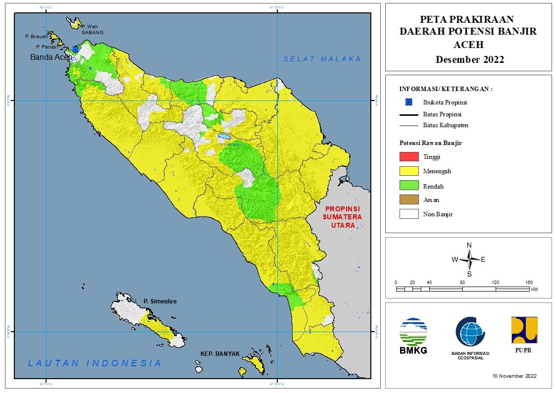 Peta Potensi Banjir Bulan Desember 2022