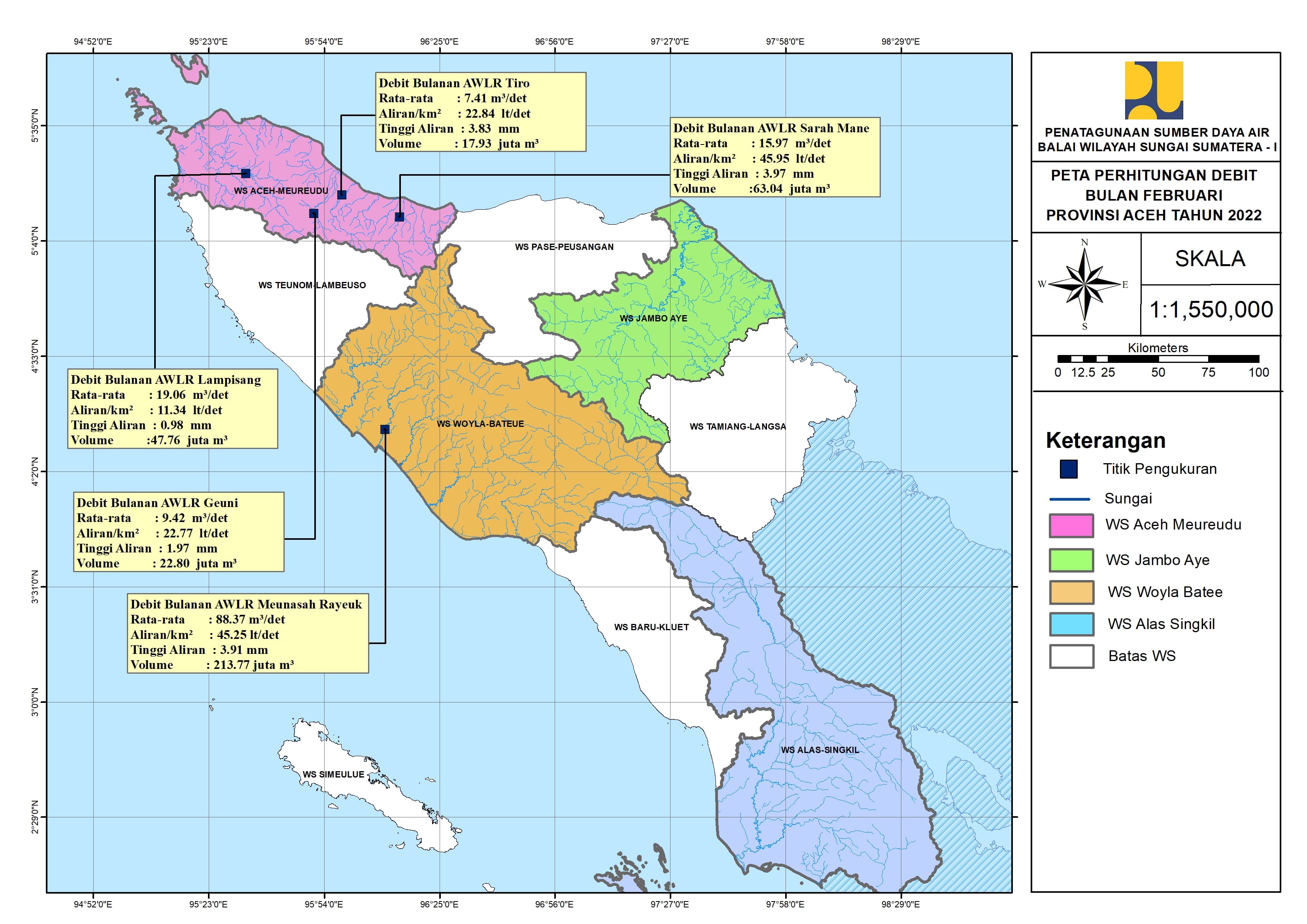 Peta Analisa Debit Februari 2022