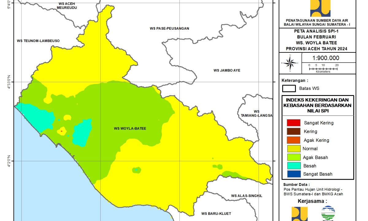 Peta Analisa SPI Februari Woyla Batee 2024
